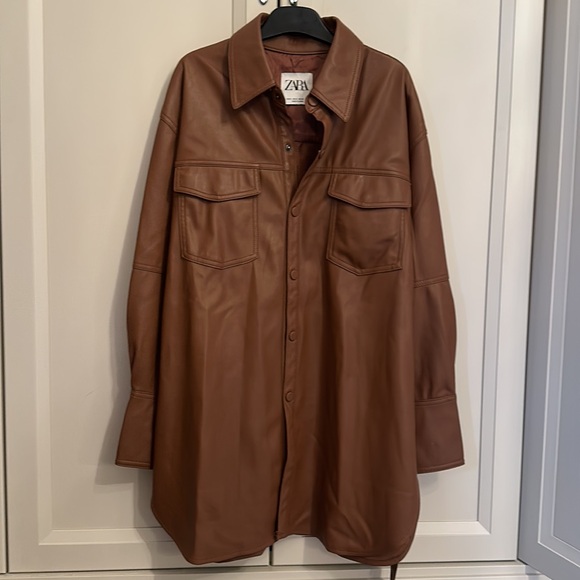 ZARA faux Lester over shirt/ coat- could also be worn as mid shirt/ short dress - Picture 2 of 3